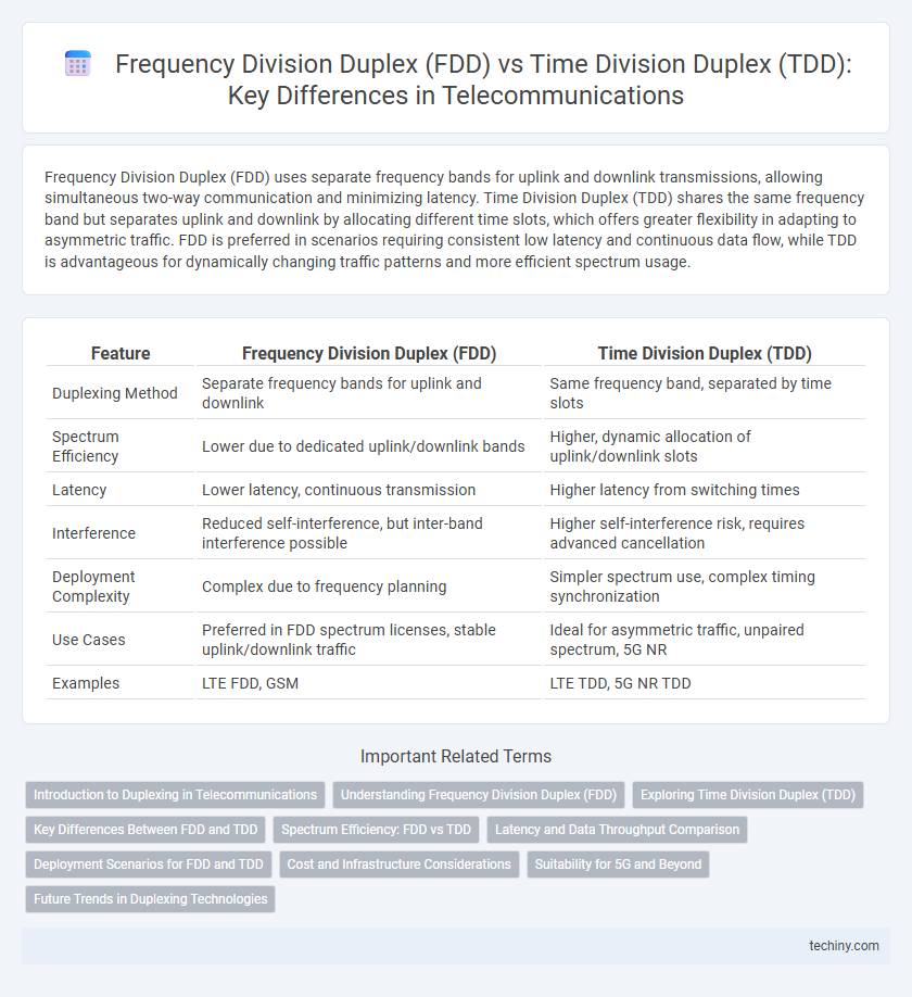 Frequency Division Duplex (FDD) vs Time Division Duplex (TDD): Key Differences in Telecommunications