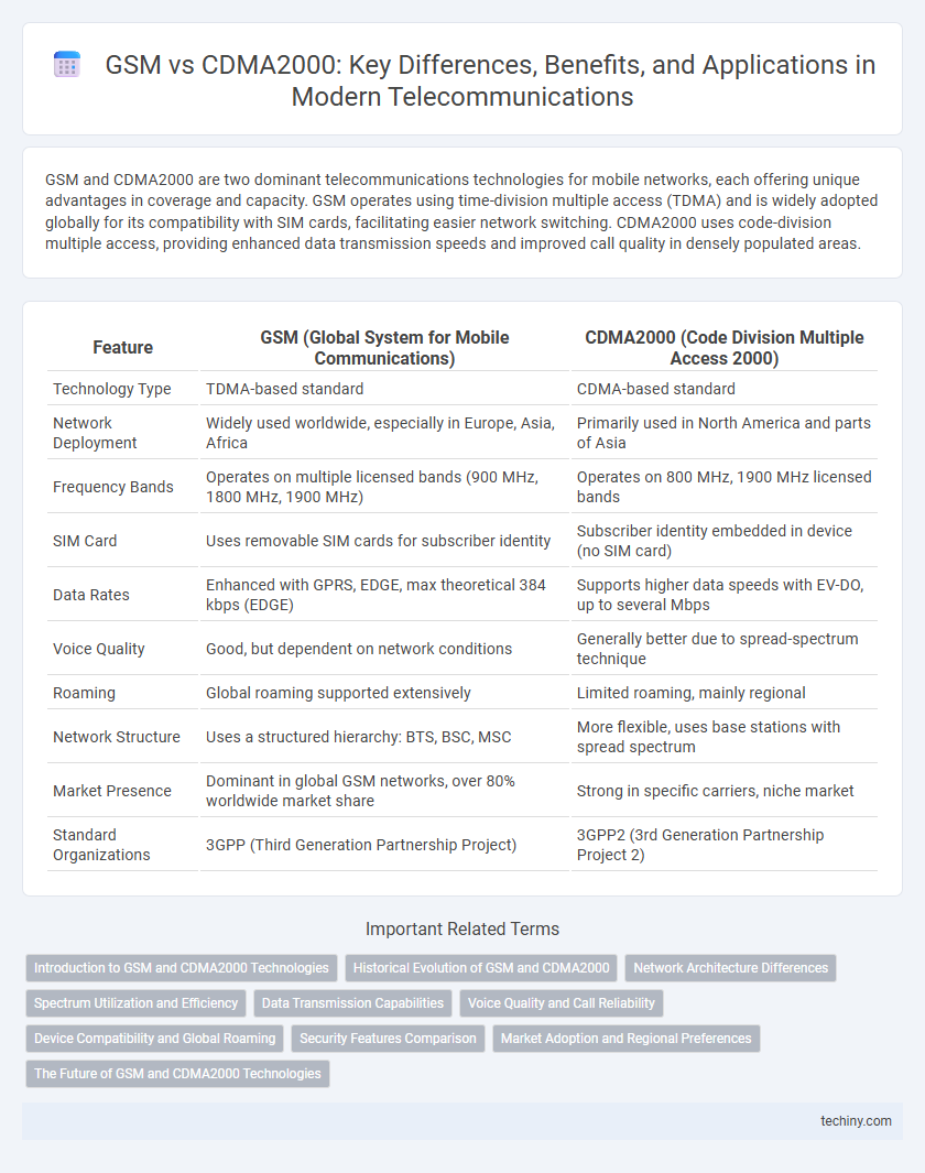 GSM vs CDMA2000: Key Differences, Benefits, and Applications in Modern Telecommunications