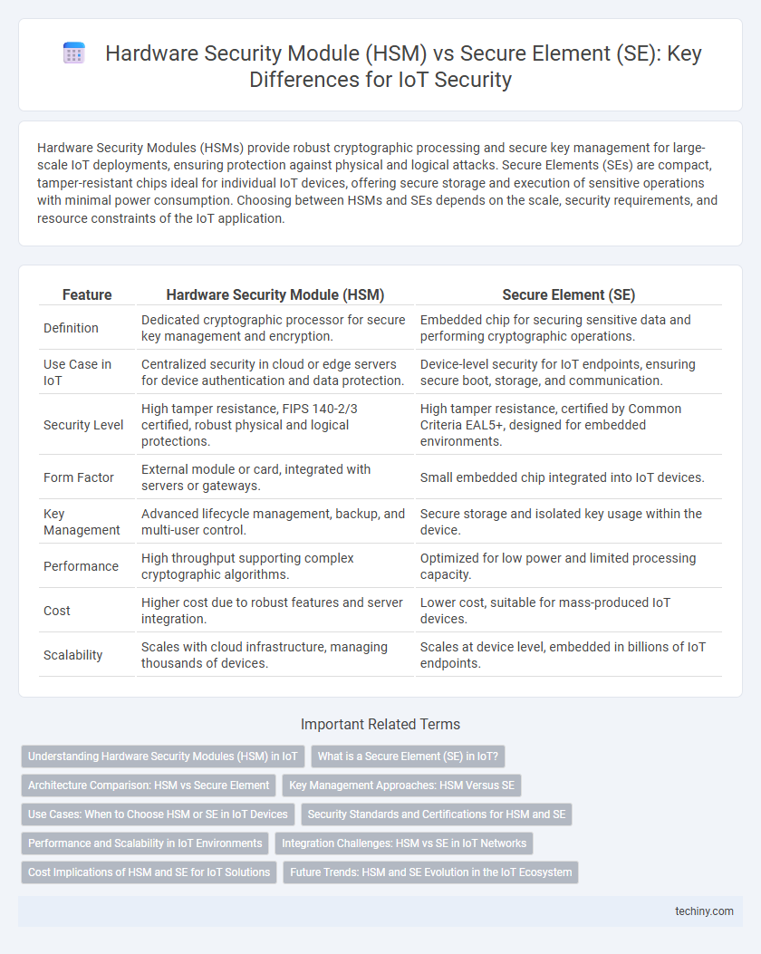 Hardware Security Module (HSM) vs Secure Element (SE): Key Differences for IoT Security