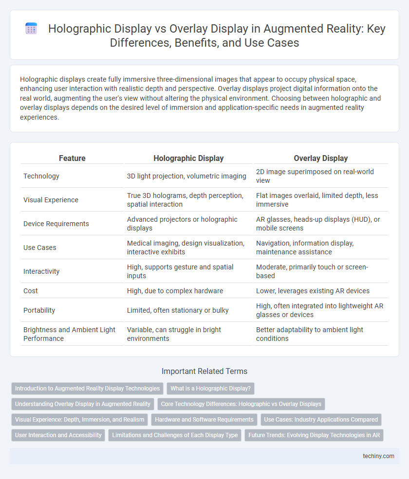 Holographic Display vs Overlay Display in Augmented Reality: Key Differences, Benefits, and Use Cases