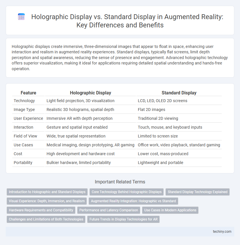 Holographic Display vs. Standard Display in Augmented Reality: Key Differences and Benefits