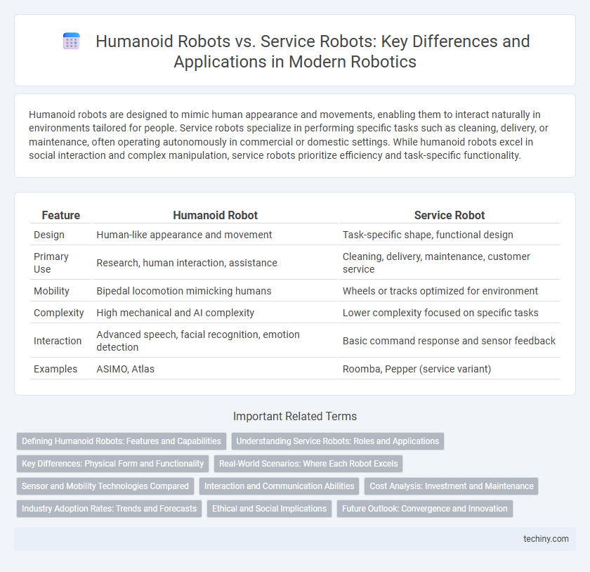 Humanoid Robots vs. Service Robots: Key Differences and Applications in Modern Robotics