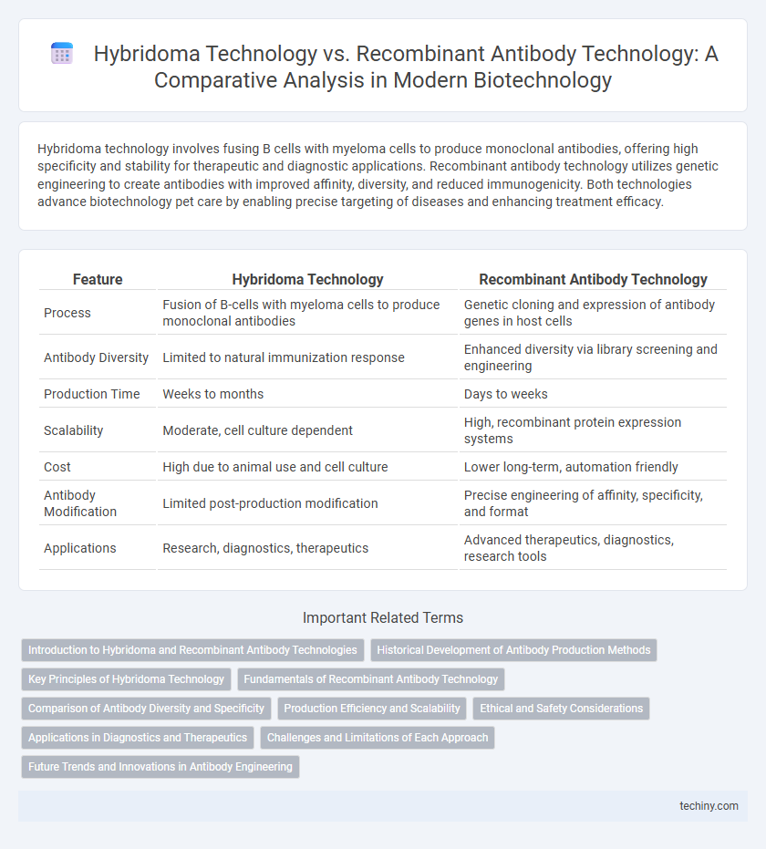 Hybridoma Technology vs. Recombinant Antibody Technology: A Comparative Analysis in Modern Biotechnology