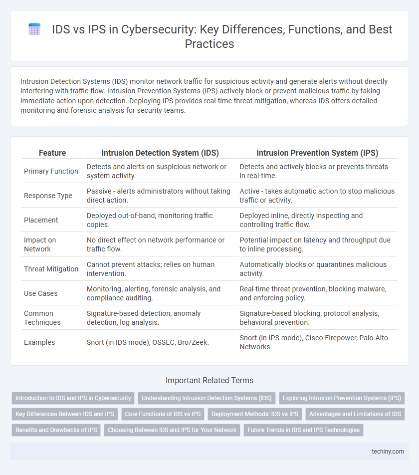 IDS vs IPS in Cybersecurity: Key Differences, Functions, and Best Practices