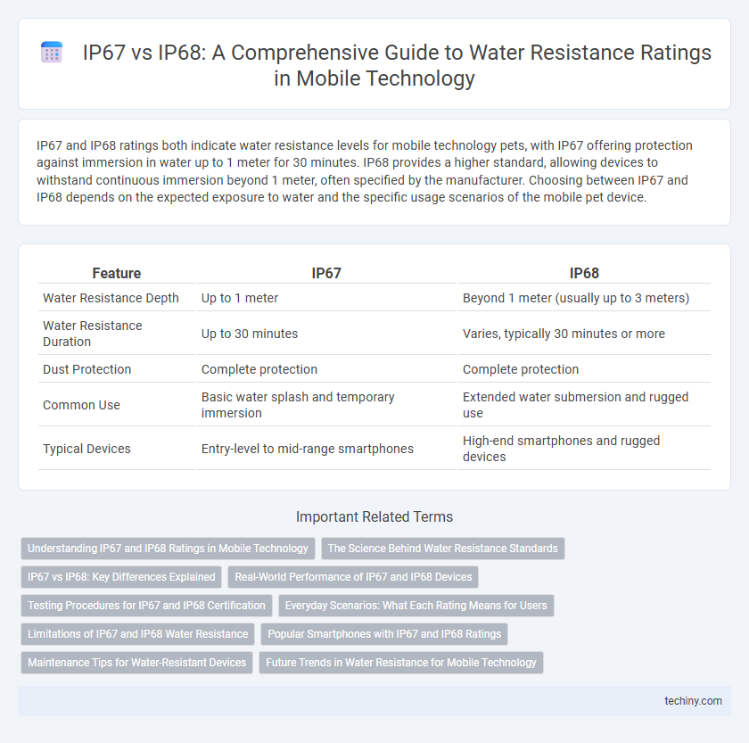 IP67 vs IP68: A Comprehensive Guide to Water Resistance Ratings in Mobile Technology