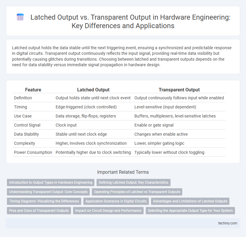 Latched Output vs. Transparent Output in Hardware Engineering: Key Differences and Applications