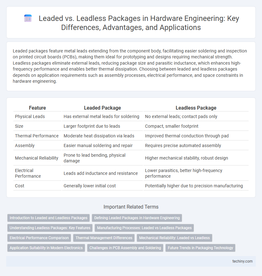 Leaded vs. Leadless Packages in Hardware Engineering: Key Differences, Advantages, and Applications