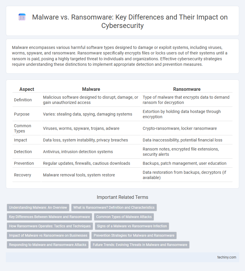 Malware vs. Ransomware: Key Differences and Their Impact on Cybersecurity
