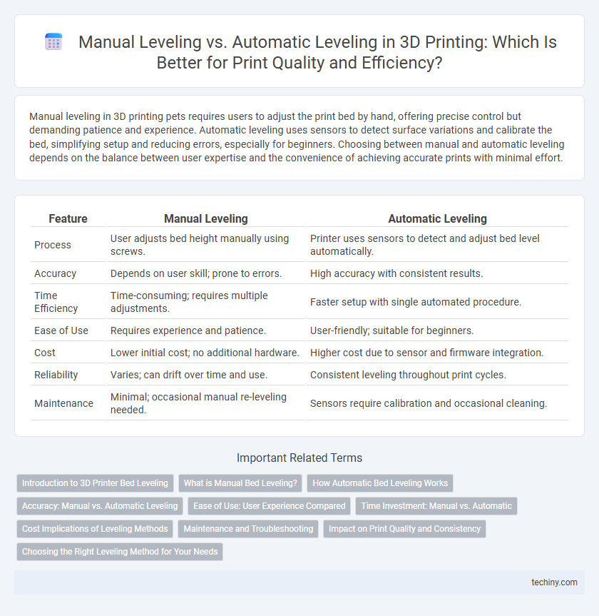 Manual Leveling vs. Automatic Leveling in 3D Printing: Which Is Better for Print Quality and Efficiency?