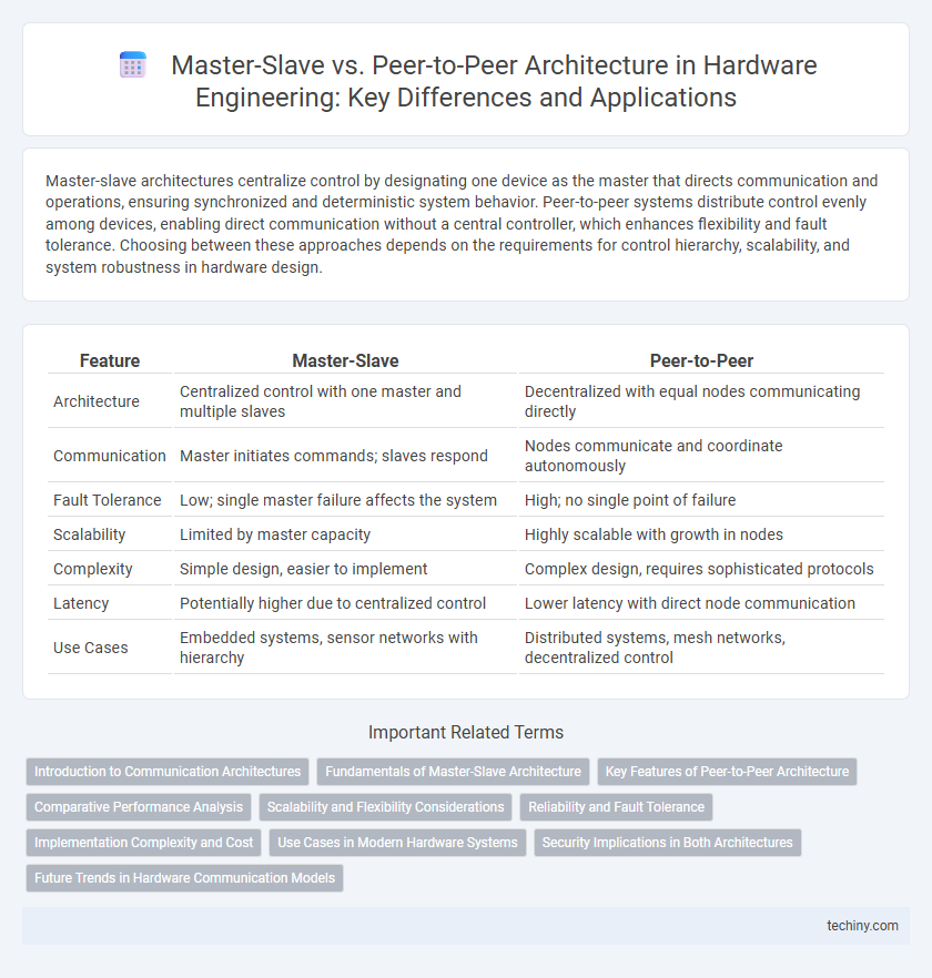 Master-Slave vs. Peer-to-Peer Architecture in Hardware Engineering: Key Differences and Applications