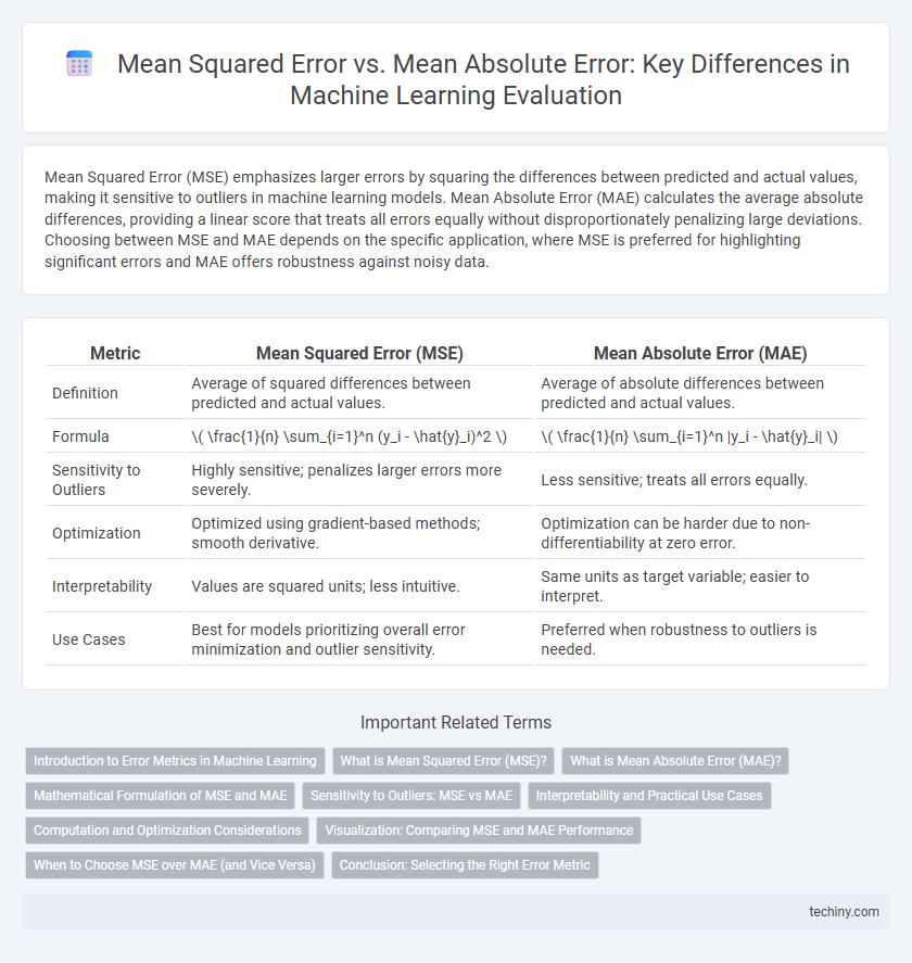 Mean Squared Error vs. Mean Absolute Error: Key Differences in Machine Learning Evaluation