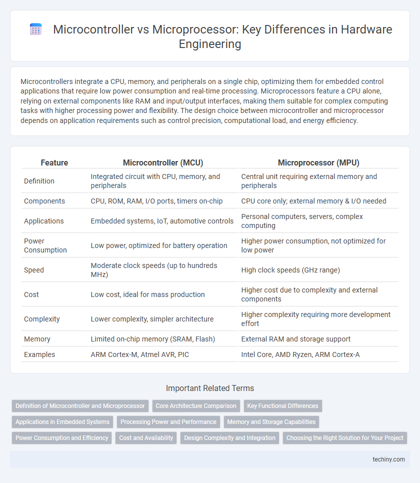 Microcontroller vs Microprocessor: Key Differences in Hardware Engineering