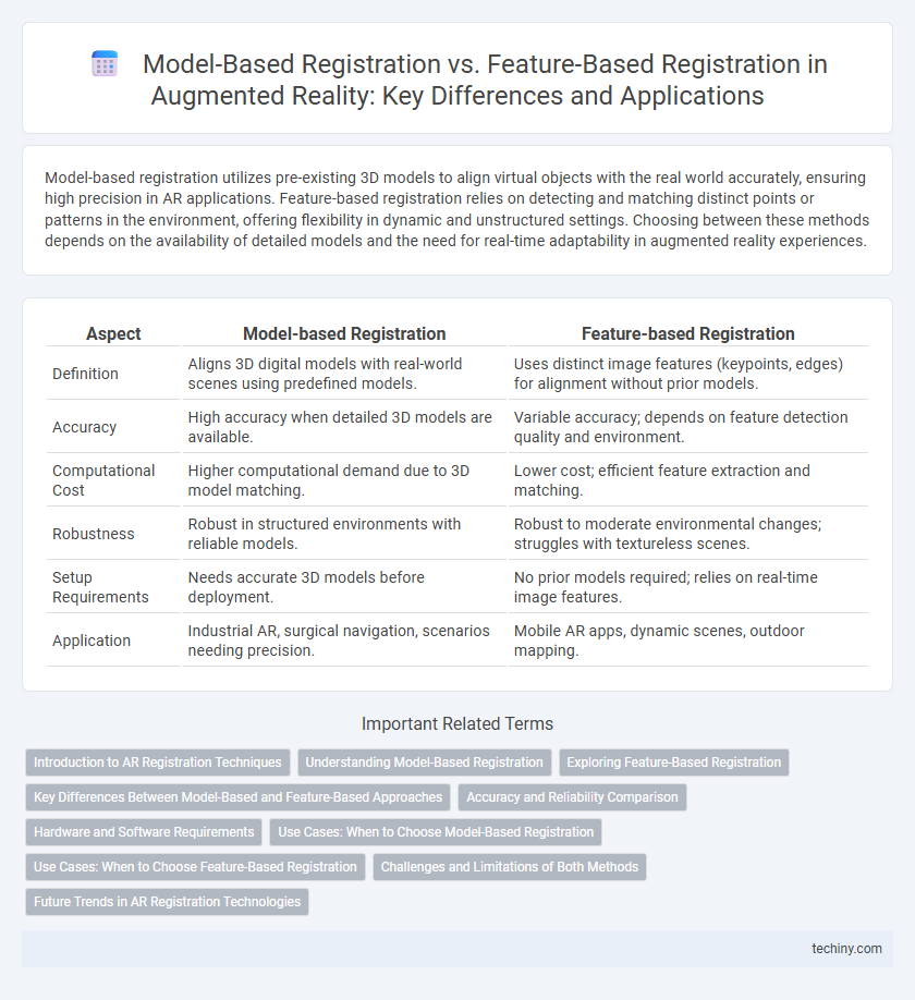 Model-Based Registration vs. Feature-Based Registration in Augmented Reality: Key Differences and Applications