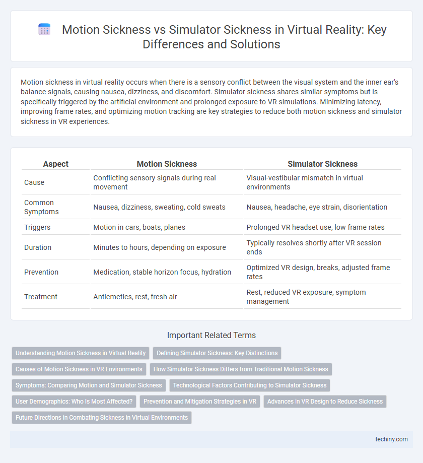 Motion Sickness vs Simulator Sickness in Virtual Reality: Key Differences and Solutions