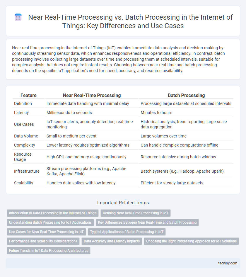 Near Real-Time Processing vs. Batch Processing in the Internet of Things: Key Differences and Use Cases