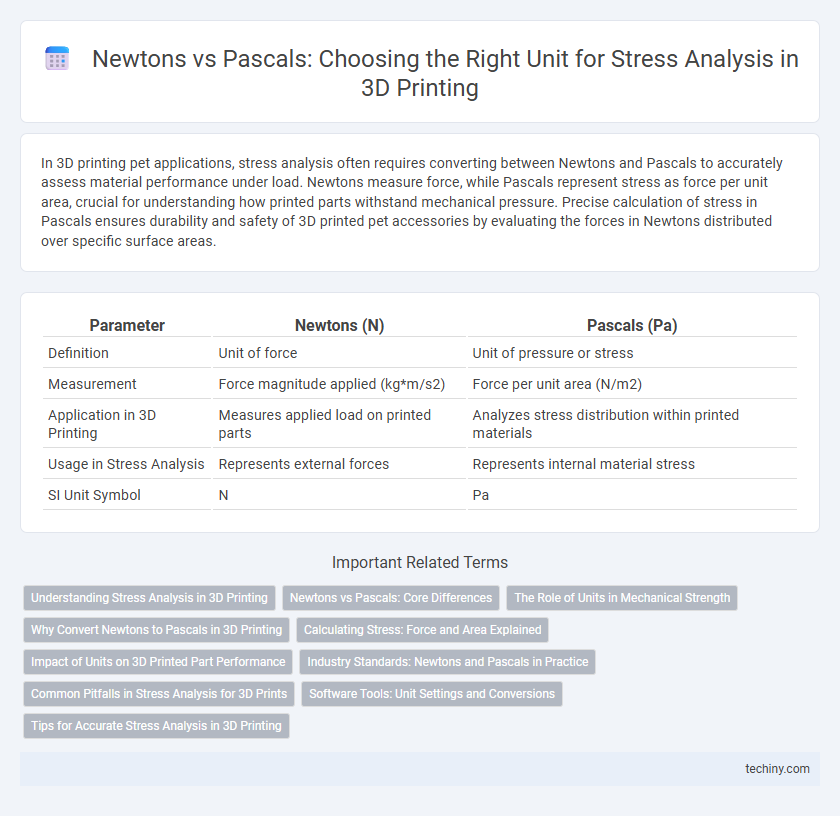 Newtons vs Pascals: Choosing the Right Unit for Stress Analysis in 3D Printing
