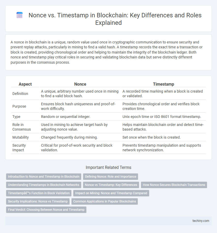 Nonce vs. Timestamp in Blockchain: Key Differences and Roles Explained