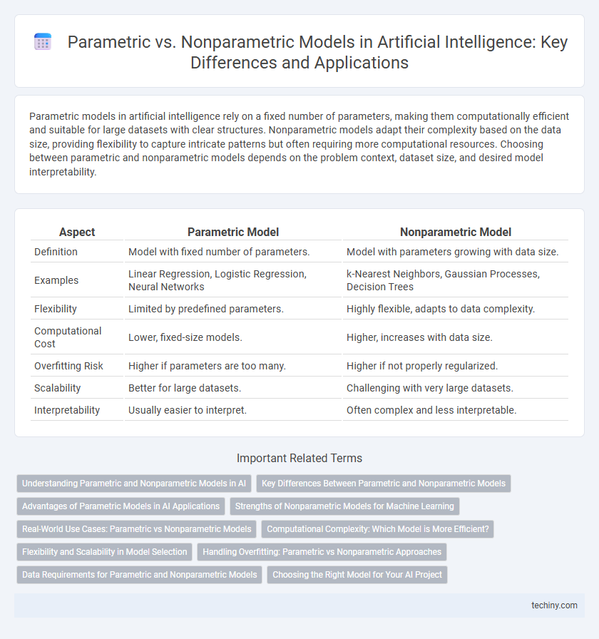 Parametric vs. Nonparametric Models in Artificial Intelligence: Key Differences and Applications