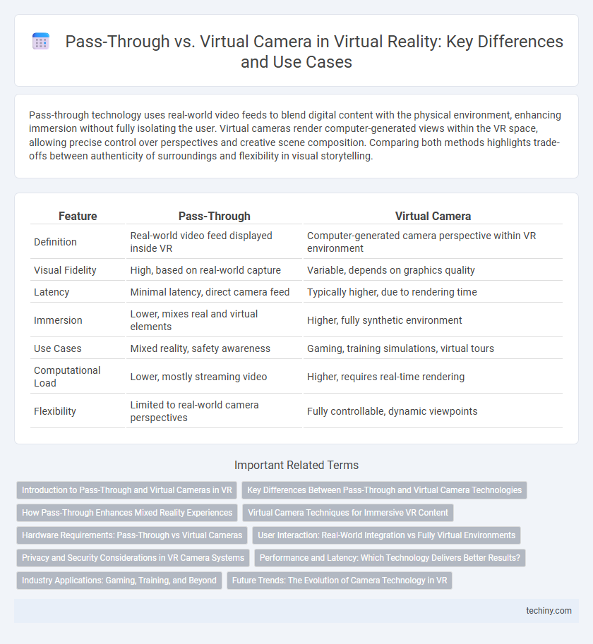 Pass-Through vs. Virtual Camera in Virtual Reality: Key Differences and Use Cases