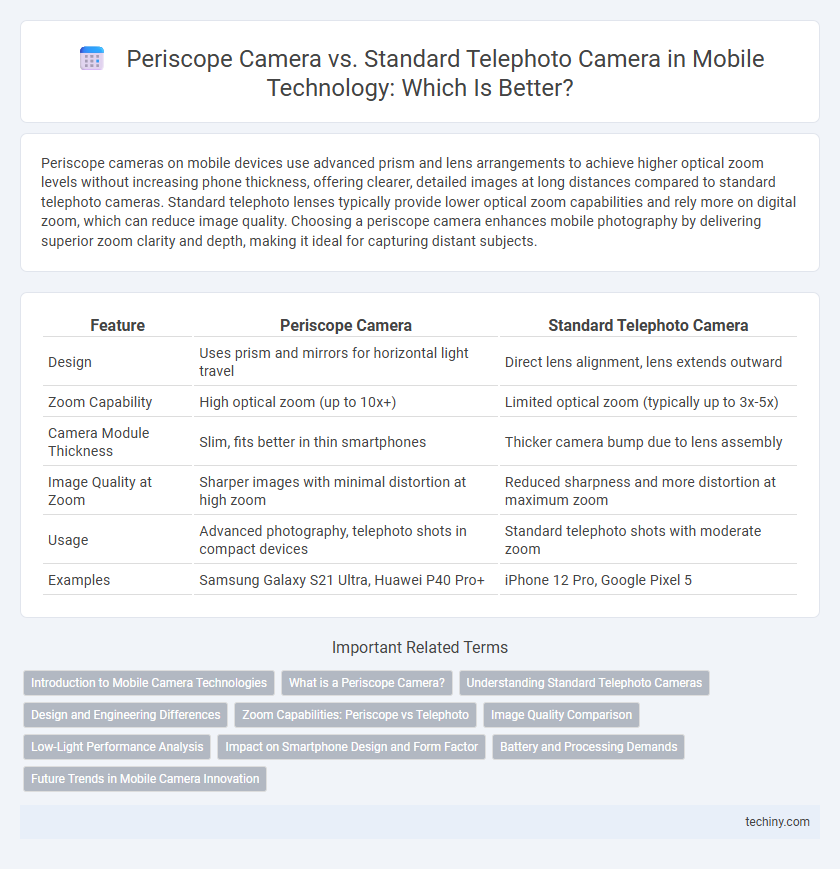 Periscope Camera vs. Standard Telephoto Camera in Mobile Technology: Which Is Better?