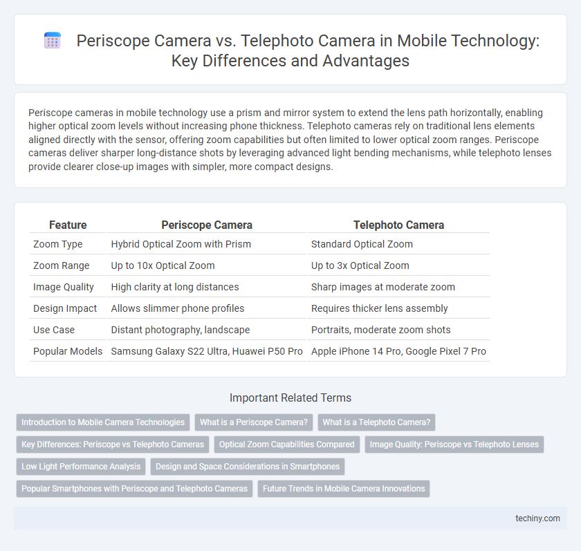 Periscope Camera vs. Telephoto Camera in Mobile Technology: Key Differences and Advantages