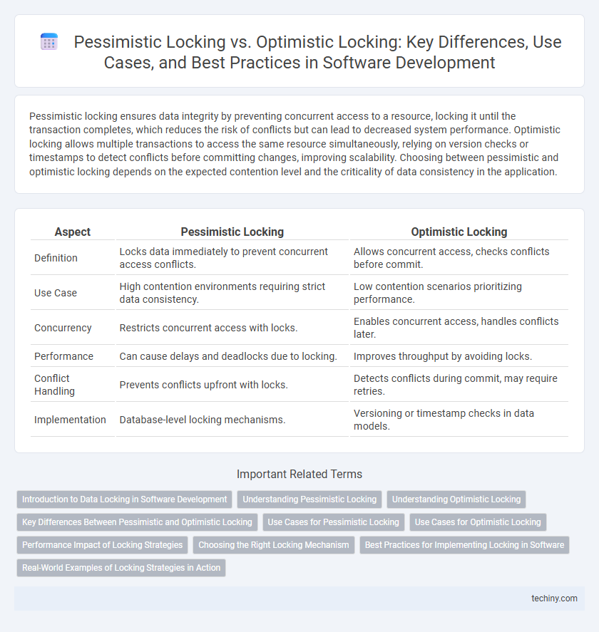 Pessimistic Locking vs. Optimistic Locking: Key Differences, Use Cases, and Best Practices in Software Development