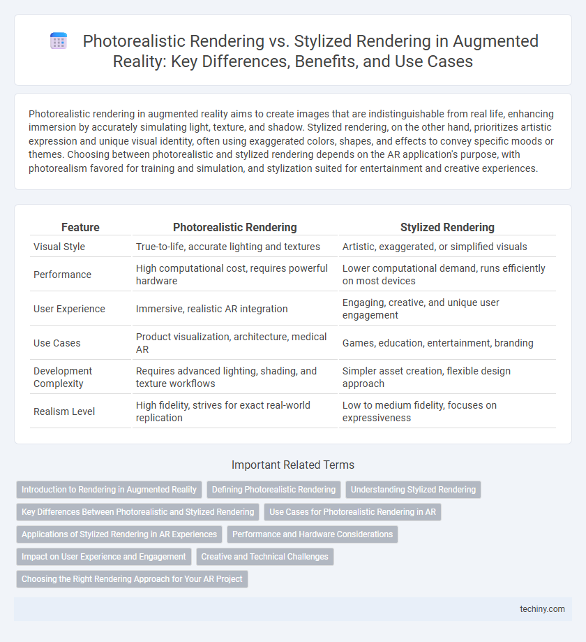 Photorealistic Rendering vs. Stylized Rendering in Augmented Reality: Key Differences, Benefits, and Use Cases