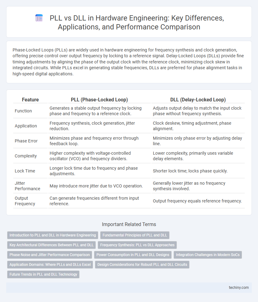 PLL vs DLL in Hardware Engineering: Key Differences, Applications, and Performance Comparison