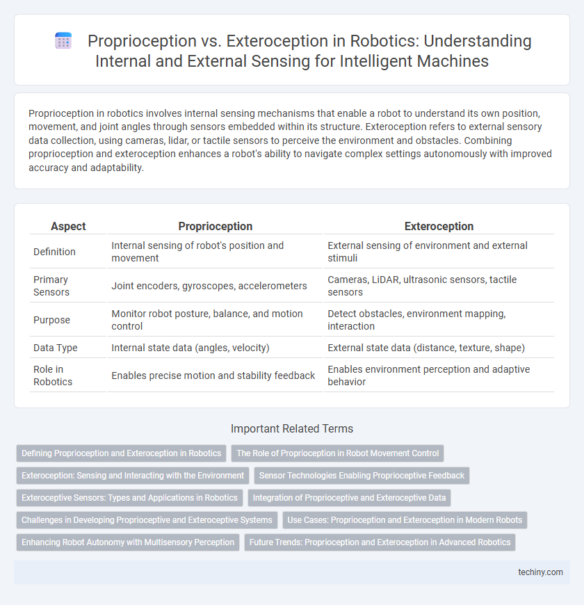 Proprioception vs. Exteroception in Robotics: Understanding Internal and External Sensing for Intelligent Machines