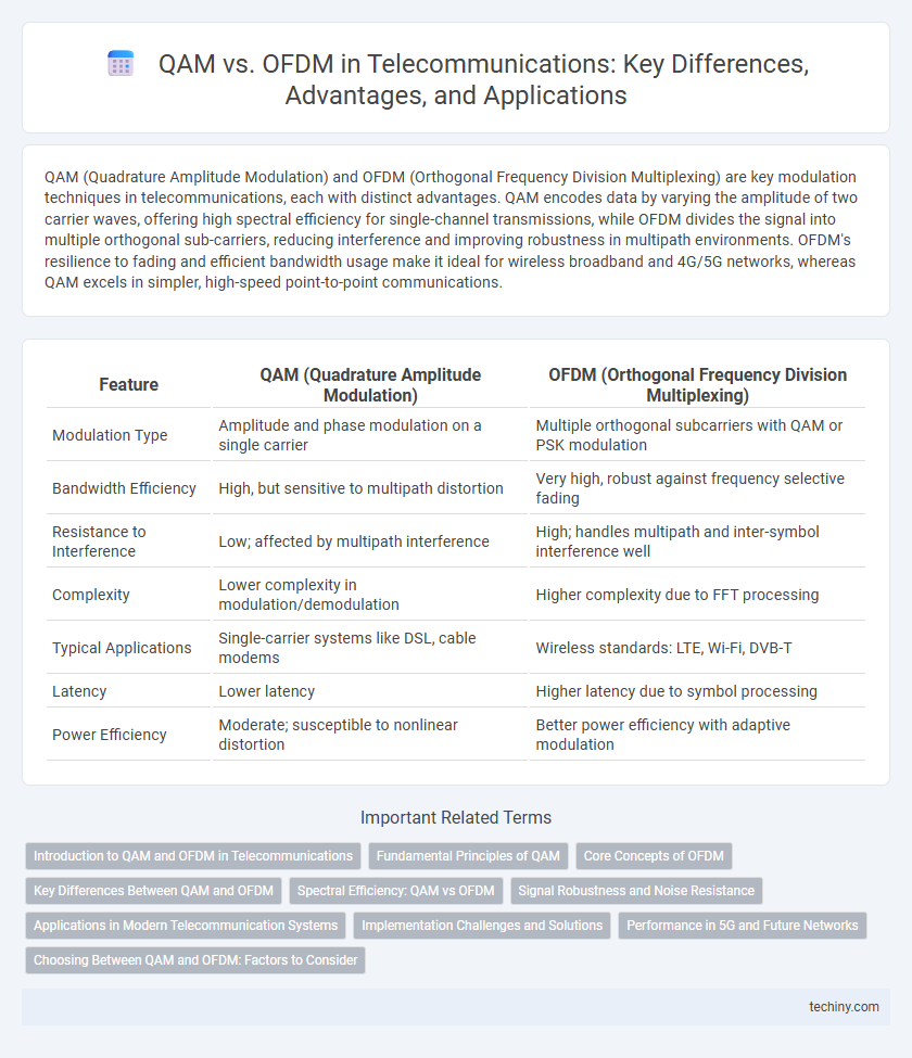 QAM vs. OFDM in Telecommunications: Key Differences, Advantages, and Applications