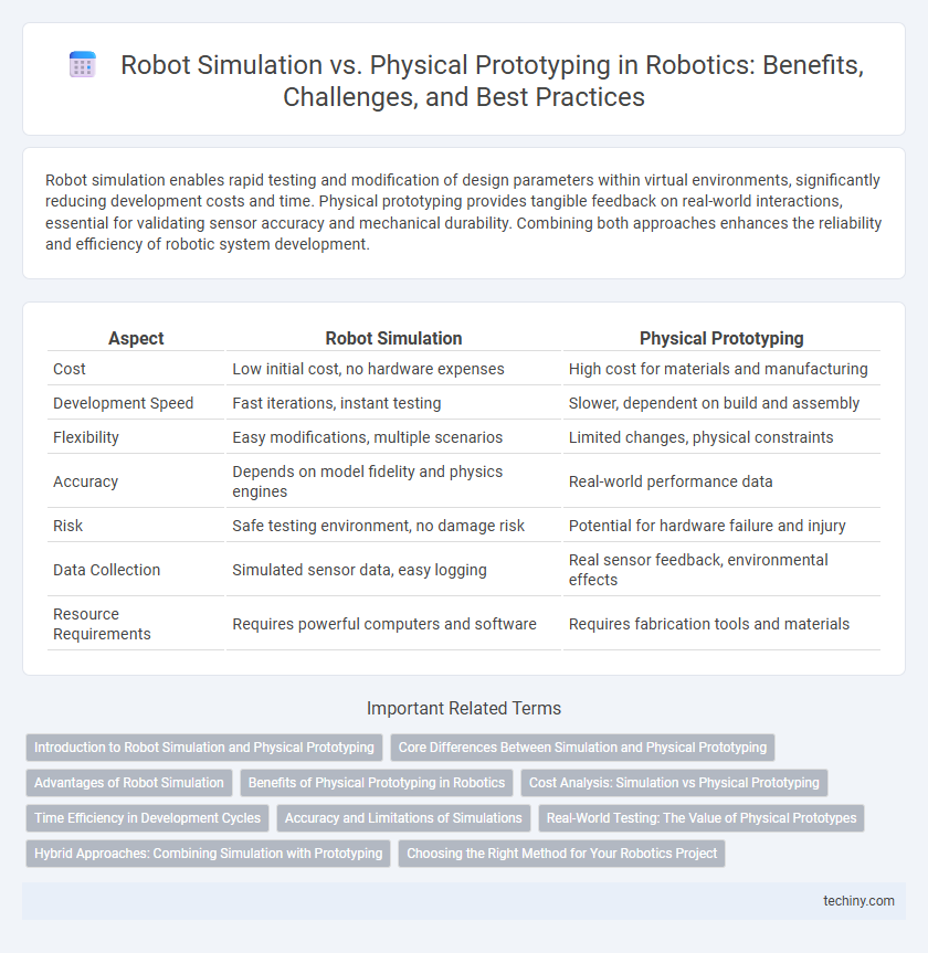 Robot Simulation vs. Physical Prototyping in Robotics: Benefits, Challenges, and Best Practices