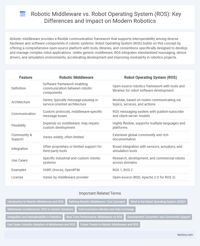 Robotic Middleware vs. Robot Operating System (ROS): Key Differences and Impact on Modern Robotics
