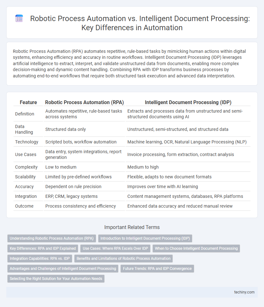 Robotic Process Automation vs. Intelligent Document Processing: Key Differences in Automation
