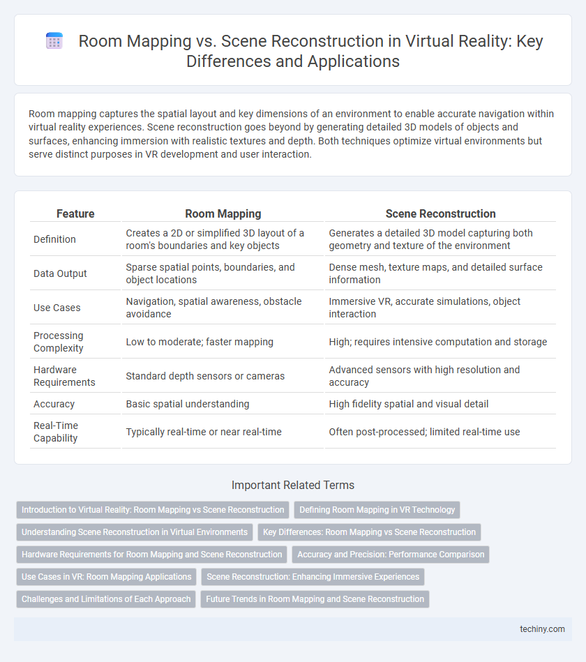 Room Mapping vs. Scene Reconstruction in Virtual Reality: Key Differences and Applications