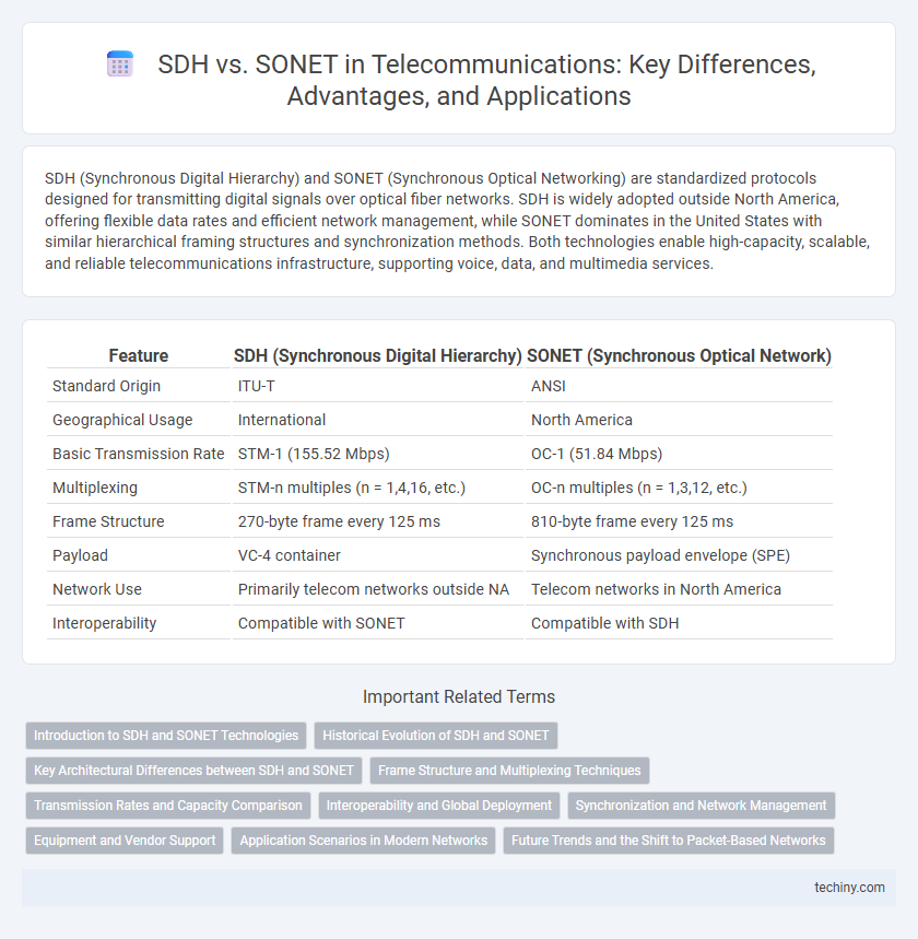 SDH vs. SONET in Telecommunications: Key Differences, Advantages, and Applications