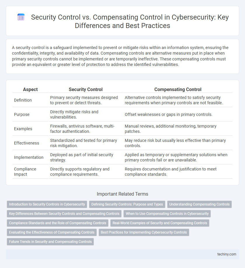 Security Control vs. Compensating Control in Cybersecurity: Key Differences and Best Practices