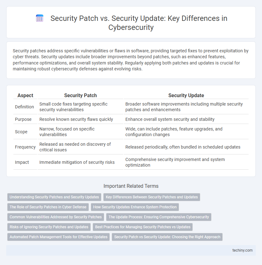 Security Patch vs. Security Update: Key Differences in Cybersecurity
