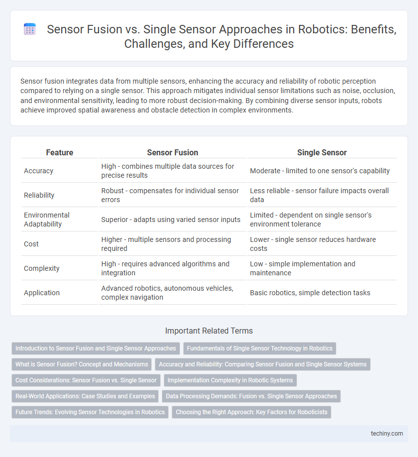 Sensor Fusion vs. Single Sensor Approaches in Robotics: Benefits, Challenges, and Key Differences
