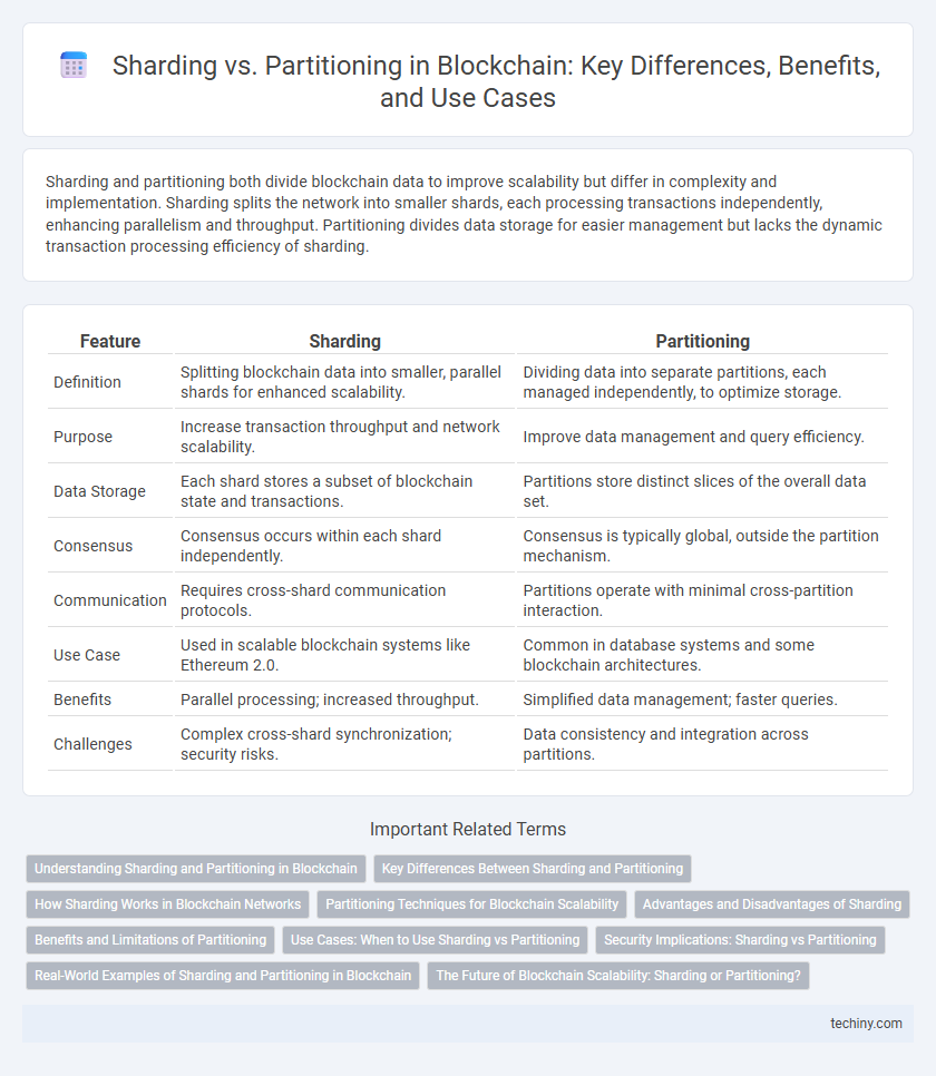 Sharding vs. Partitioning in Blockchain: Key Differences, Benefits, and Use Cases