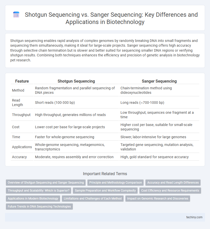 Shotgun Sequencing vs. Sanger Sequencing: Key Differences and Applications in Biotechnology
