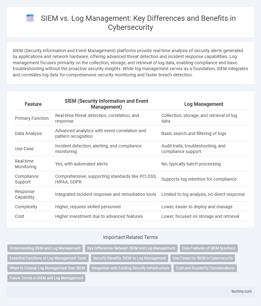 SIEM vs. Log Management: Key Differences and Benefits in Cybersecurity