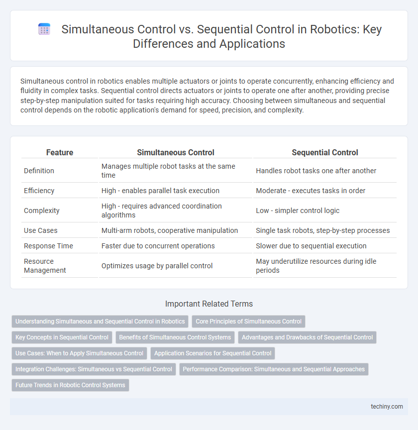Simultaneous Control vs. Sequential Control in Robotics: Key Differences and Applications