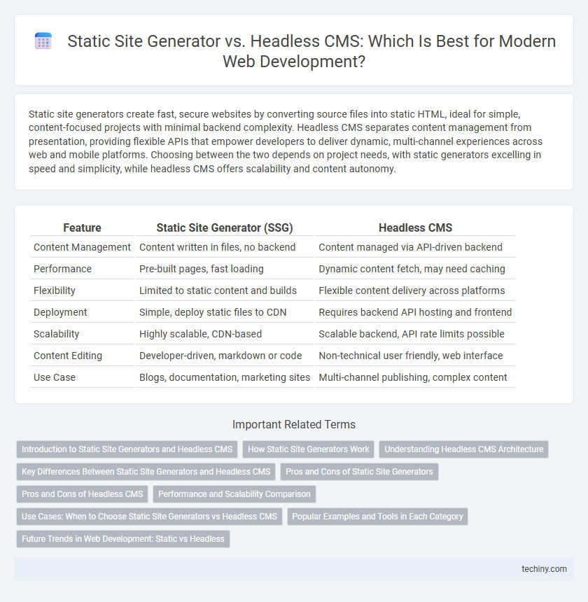 Static Site Generator vs. Headless CMS: Which Is Best for Modern Web Development?