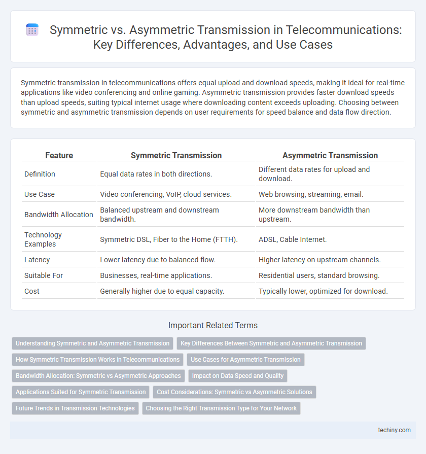 Symmetric vs. Asymmetric Transmission in Telecommunications: Key Differences, Advantages, and Use Cases