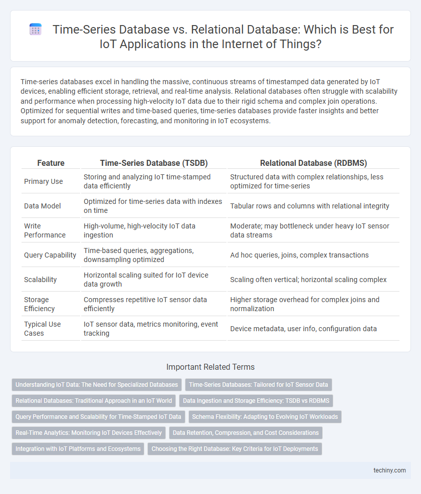 Time-Series Database vs. Relational Database: Which is Best for IoT Applications in the Internet of Things?