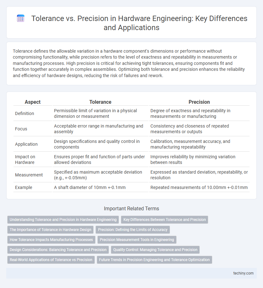Tolerance vs. Precision in Hardware Engineering: Key Differences and Applications