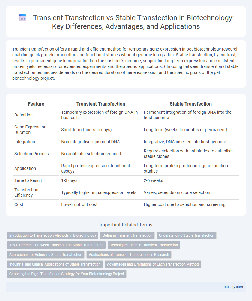 Transient Transfection vs Stable Transfection in Biotechnology: Key Differences, Advantages, and Applications