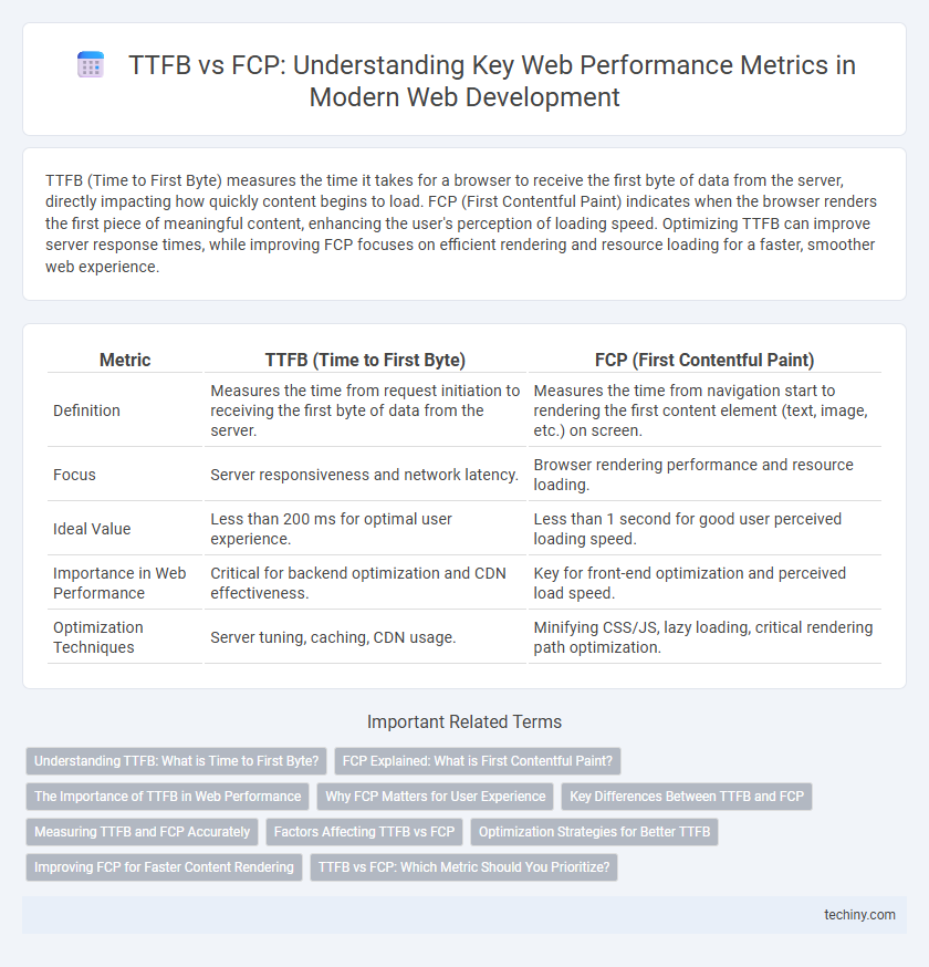 TTFB vs FCP: Understanding Key Web Performance Metrics in Modern Web Development