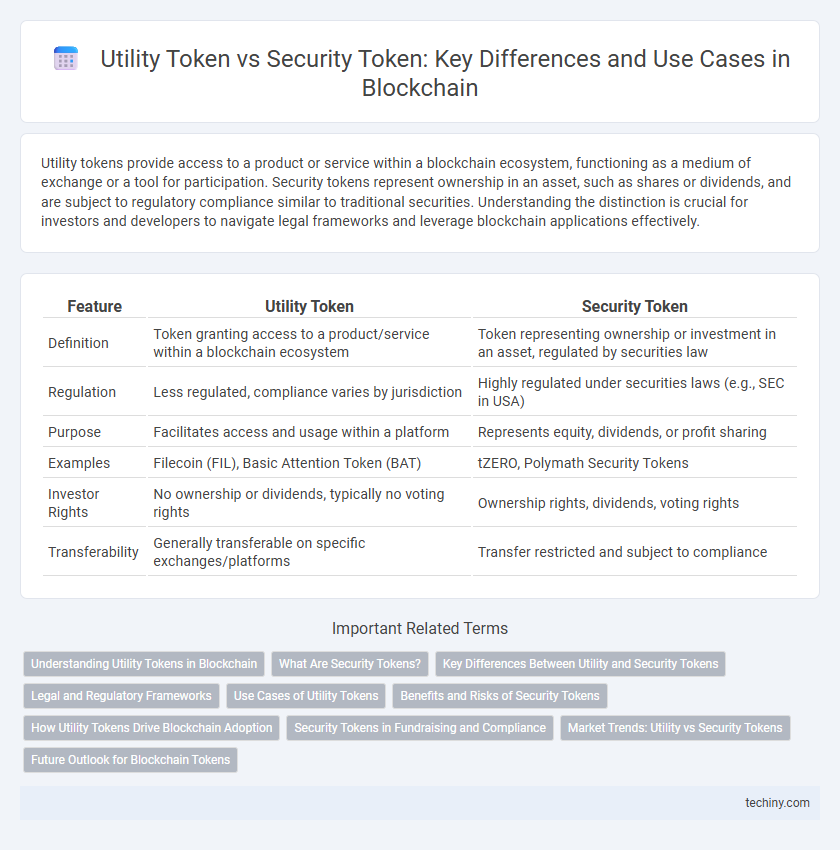 Utility Token vs Security Token: Key Differences and Use Cases in Blockchain