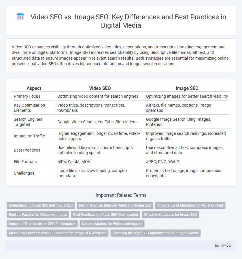 Video SEO vs. Image SEO: Key Differences and Best Practices in Digital Media
